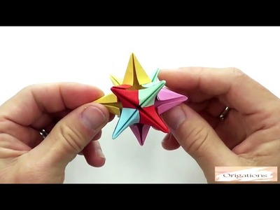 How to Make Origami omega star | paper folding art | #origami #origamitutorial #3dstar #papertoys