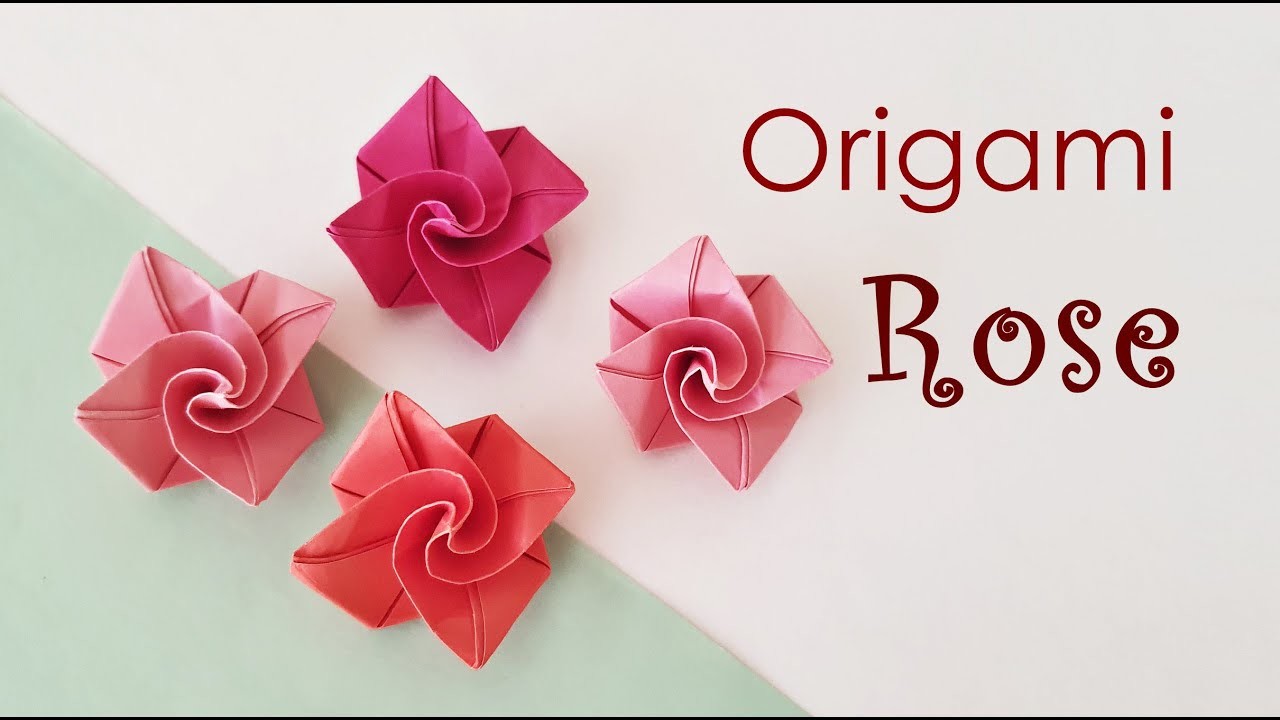 How to Make Origami Rose | Easy Origami Rose | Origami Flowers