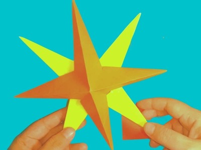 HOW TO MAKE ORIGAMI STAR 3D     Paper Star 3D    Paper Craft Star  3D