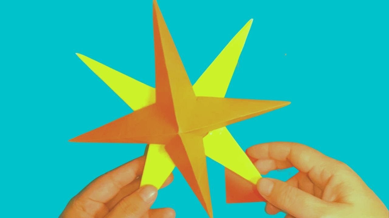 HOW TO MAKE ORIGAMI STAR 3D     Paper Star 3D    Paper Craft Star  3D