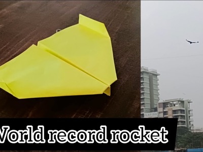 How to make paper Rocket that fly far. easy rocket making. Origami Rocket