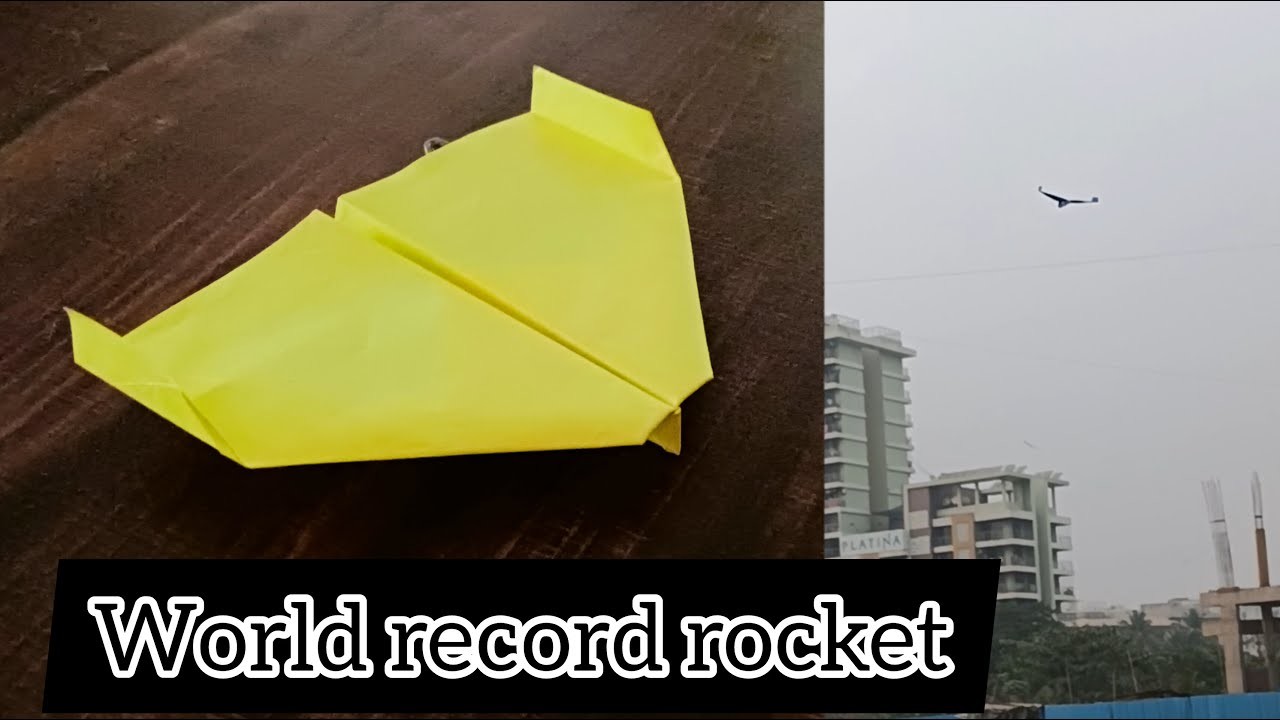 How to make paper Rocket that fly far. easy rocket making. Origami Rocket