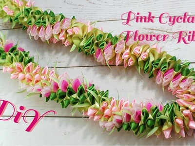 How To Make This Beautiful Pink Cyclamen Flower Ribbon Lei