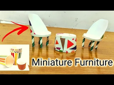 Miniature Furniture || Miniature Furniture  Making Chair and Table Diy || miniature furniture set
