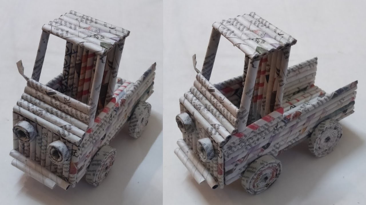 Newspaper Truck | How To Make A Paper Trock | Easy Newspaper Craft