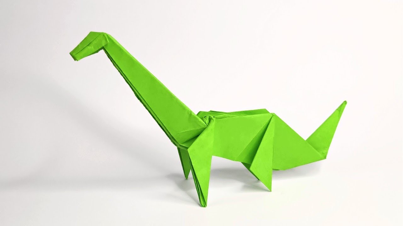 Origami BRACHIOSAURUS | How to make a paper dinosaurs