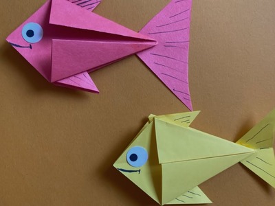 Origami fish easy for kids | Fish DIY origami Tutorial by paper folds | Paper Fish