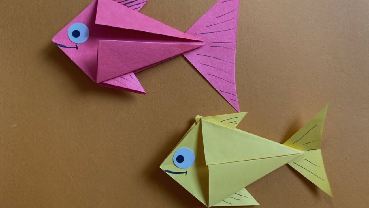 Origami fish easy for kids | Fish DIY origami Tutorial by paper folds | Paper Fish