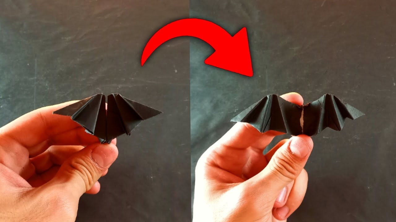 Origami flapping bat