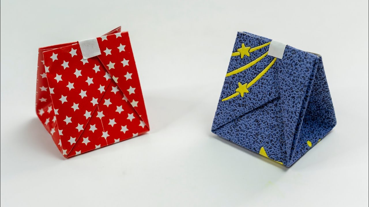 Origami gift bag. How to make paper bag.  Small gift bag.