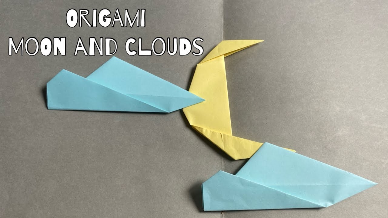 Origami Moon and clouds | How to make Origami moon and cloud