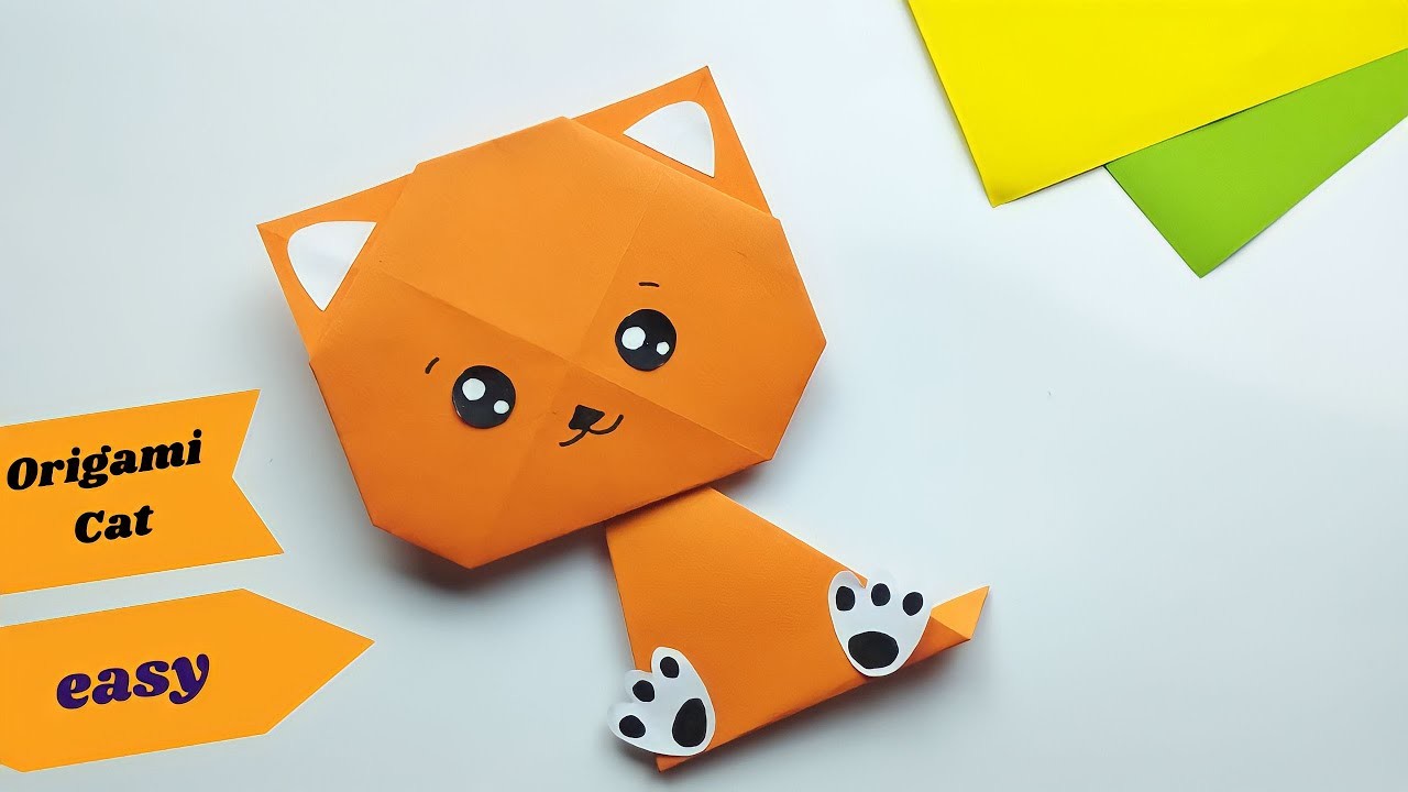 Origami Paper Cat easy | Cute paper cat | Origami cat | DIY paper crafts