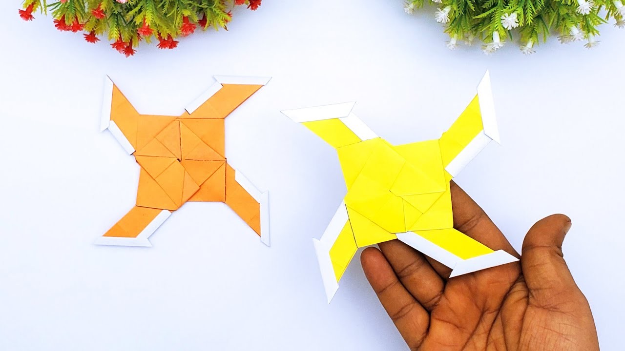 Paper Ninja Weapons Making Tutorial | How To Make Paper Cool Origami Ninja Star | Origami Shuriken