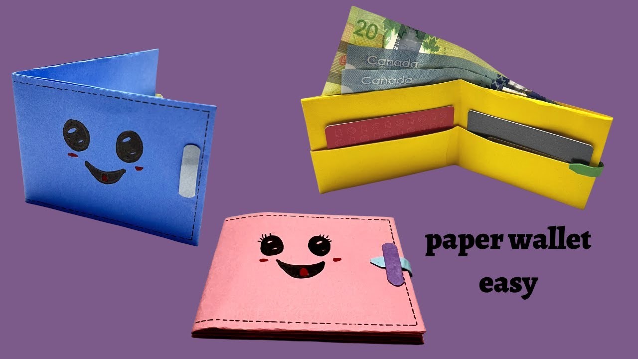 Paper wallet DIY how to make an easy paper wallet. paper wallet tutorial paper craft origami wallet