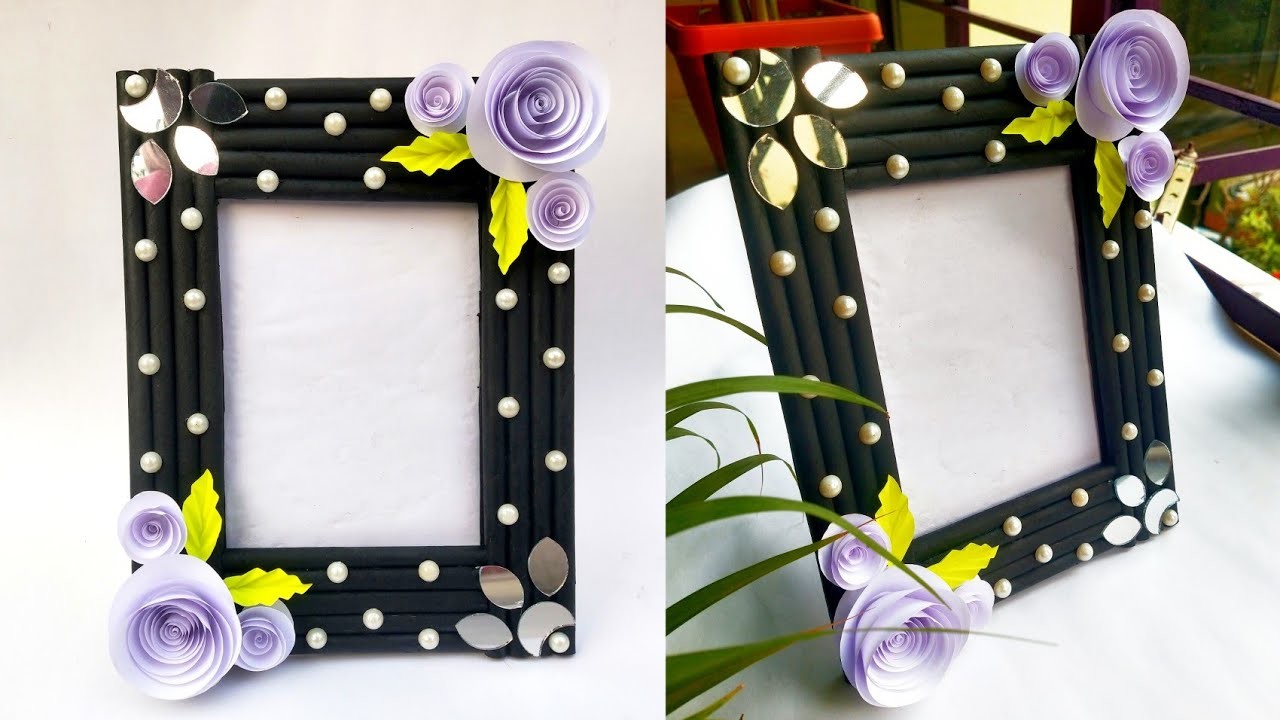 Photo frame making idea.DIY cardboard photo frame.art and craft