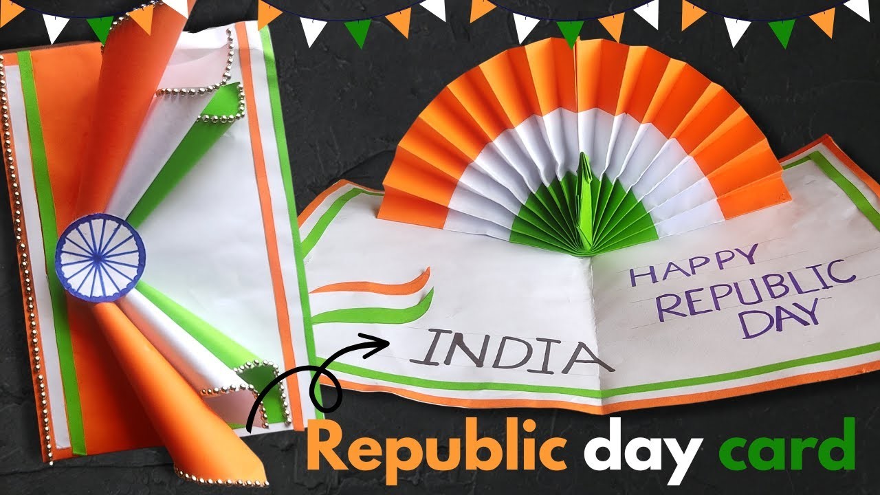 Republic day card making. Republic day greeting card. Republic day craft ideas #craft #papercraft