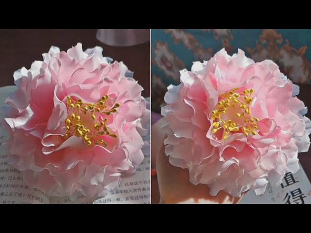 Rose Flower Making | DIY Satin Ribbon Rose Flower | How to Make Satin Ribbon Flower