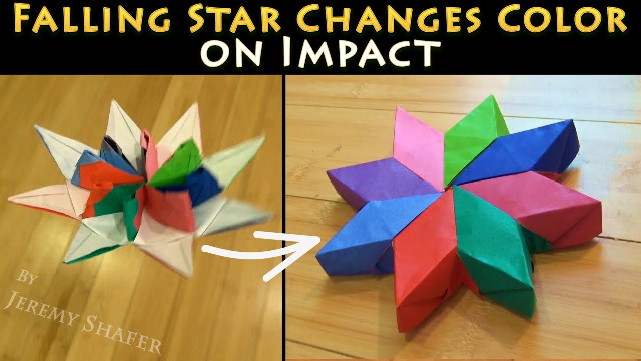 ????This INSANE Origami Falling Star Changes Color On Impact!????