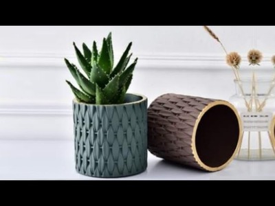 Unique flower vase making with PVC pipe. PVC pipe craft ideas home. Flower pot making