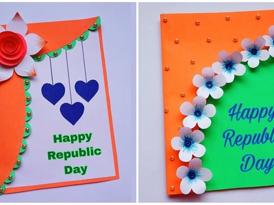 2 unique Republic day card | Republic day card idea | Homemade card tutorial | 26 January craft