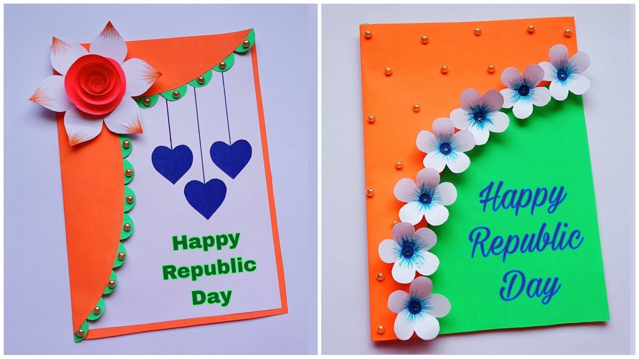 2 unique Republic day card | Republic day card idea | Homemade card tutorial | 26 January craft