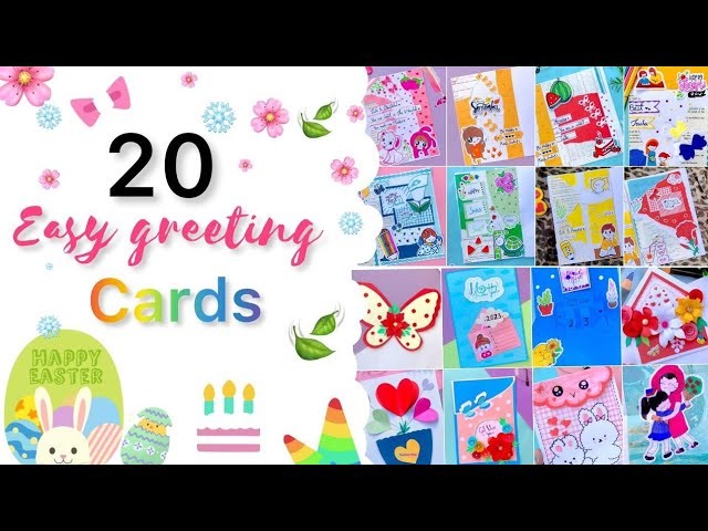 20 Easy greeting card ideas || Beautiful homemade card ideas