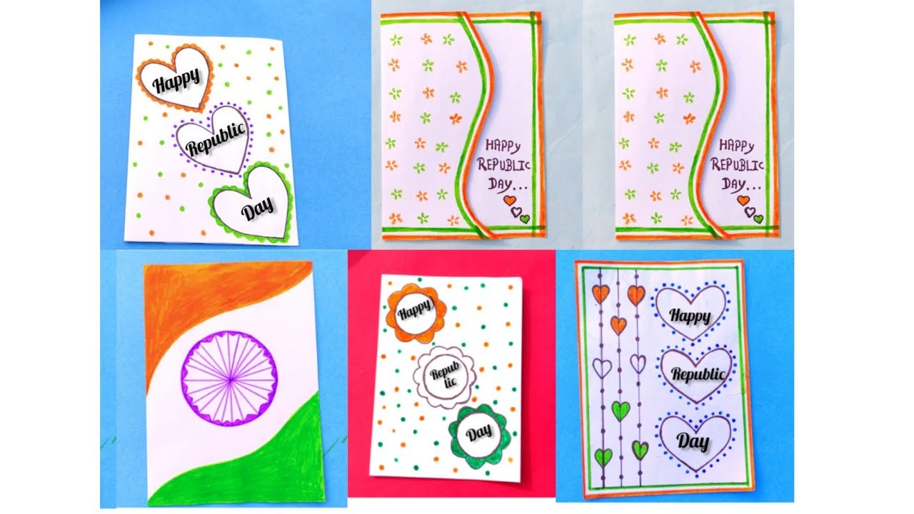 5 Easy republic day card making with white paper | diy greeting card | handmade card | republic day