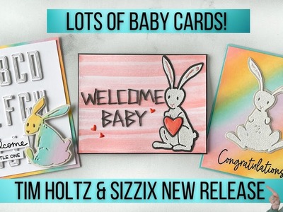 BABY Cards ????with NEW Everyday Release Tim Holtz Sizzix + LOTS of Cards #cardmakingtutorial #cards