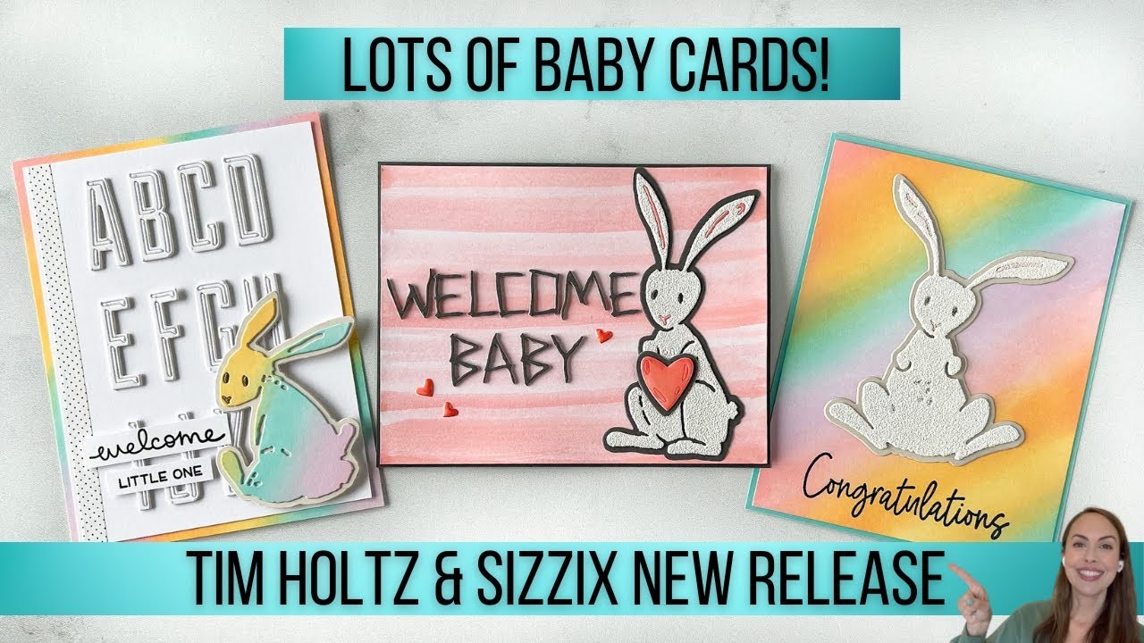 BABY Cards ????with NEW Everyday Release Tim Holtz Sizzix + LOTS of Cards #cardmakingtutorial #cards