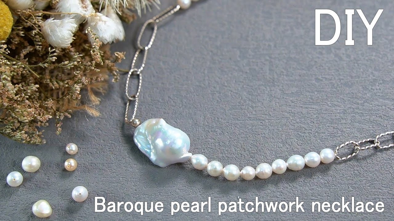 Baroque pearl patchwork necklace || Friendship Necklace || Fashion Jewelry DIY