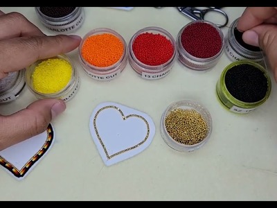 Beading the Outline of a Heart Template