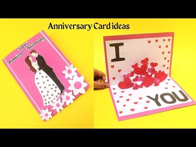 Beautiful Anniversary Card Idea| Handmade Greetings Card for Loved ones| DIY Anniversary Pop Up Card