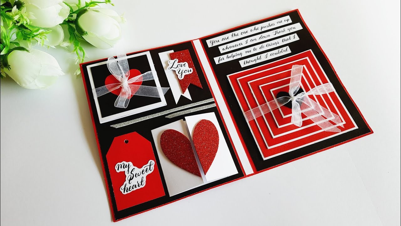 Beautiful Handmade Valentine's Day Card | Greeting Card for Valentine's Day | Tutorial