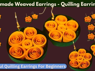 Beautiful Quilling Earrings for Beginners! Easy Tutorial Jewelry Handmade Idea.