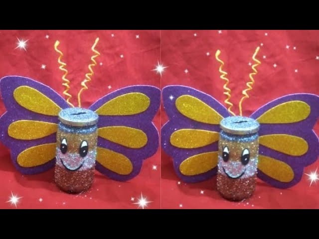 Butterfly money saving box | Money BoX |  Money saving box | DIY bottle recycle money BoX |