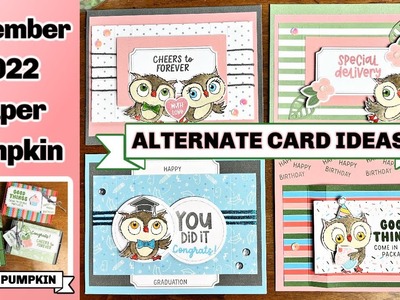 December 2022 Paper Pumpkin Alternate CARD Ideas featuring Adorable Owls