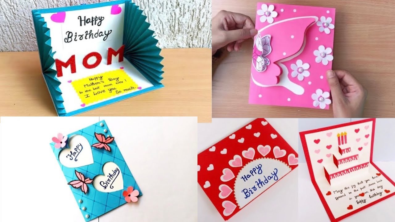 DIY - 4 Birthday Cards in one video | Handmade Anniversary Card