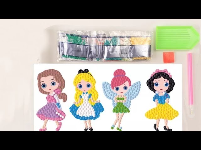 DIY Doll Sticker Princess with Crystal| Crystal handmade sticker