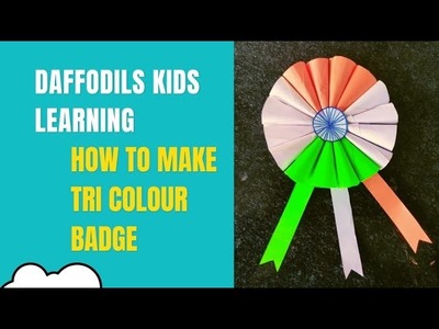 DIY independence day badge||How to make tri colour badge||DIY handmade crafts|| paper crafts ideas||