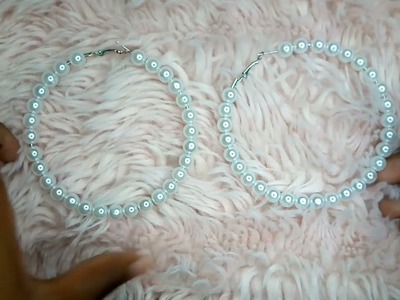DIY Loop Earrings using Pearl Beads