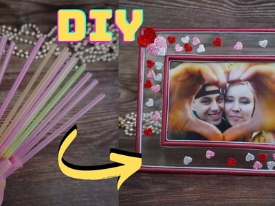 DIY photo frame idea for Valentine's Day. Handmade Picture Frame Making At Home