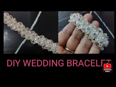 DIY WEDDING BRACELET#handmade PEARL BEADED  BRACELET #HOW TO MAKE BRACELET#pearl jewelry
