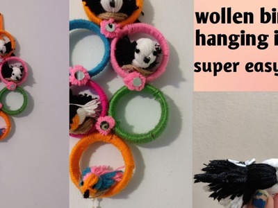 DIY wollen bird Hanging ideas |yarn birds craft | How to make birds  |Best out of waste
