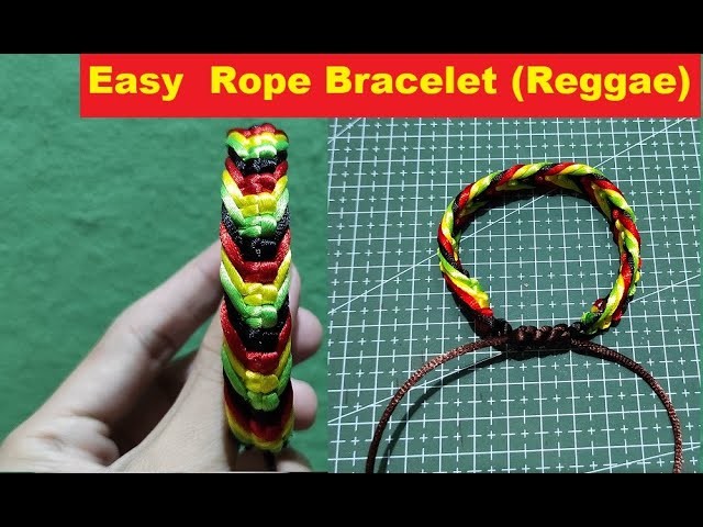 Easy Macrame Bracelet Reggae - Simple DIY Rope Bracelets -How To Make Rope Bracelet Macrame Tutorial