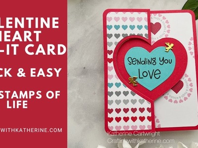 EASY Valentine Card Check it OUT! Heart Flip it Card | Stamps of Life
