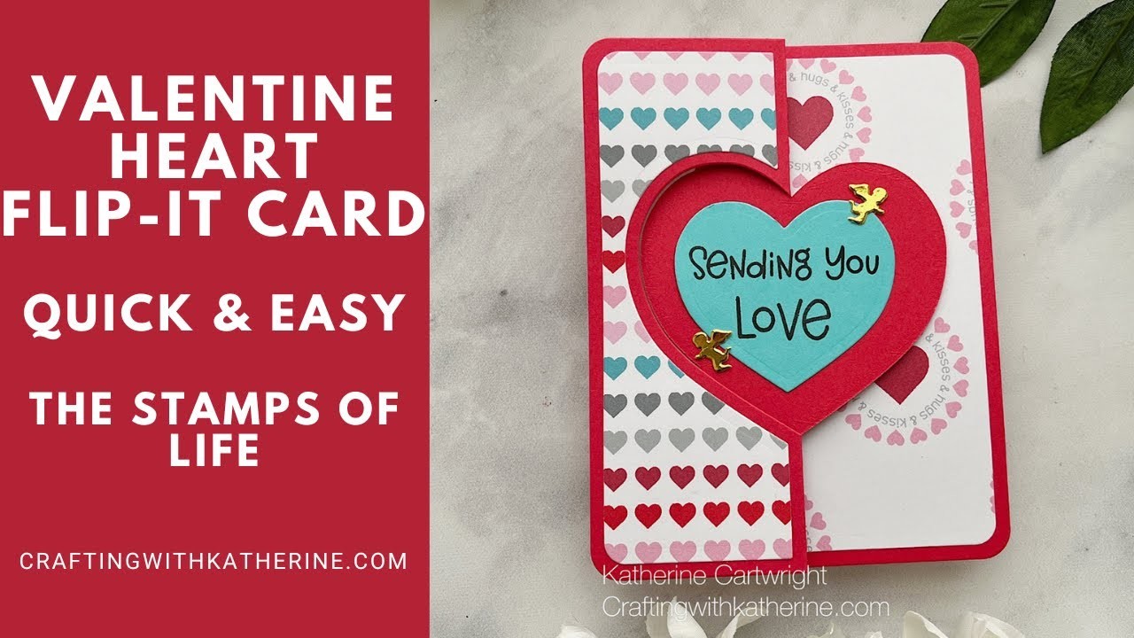 EASY Valentine Card Check it OUT! Heart Flip it Card | Stamps of Life