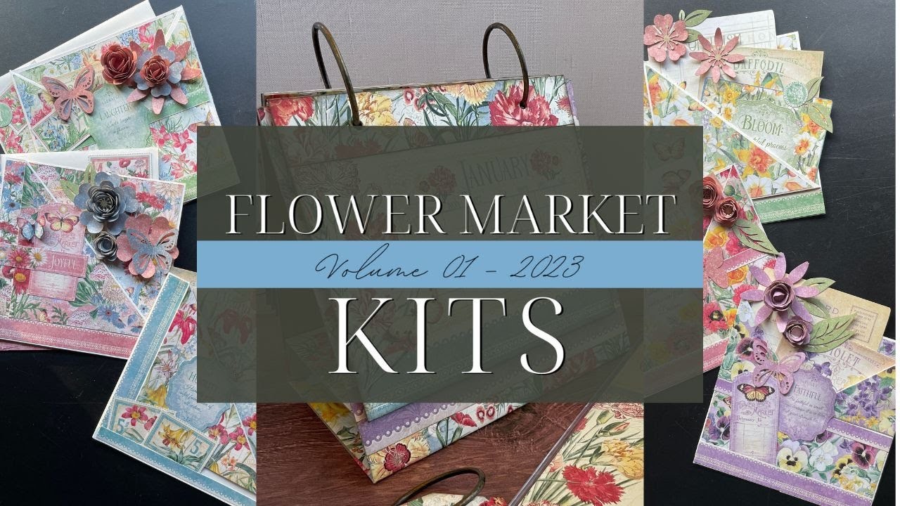 Flower Market Kit Introduction - A-Frame Calendar Album & Floral Pocket Card Set - Vol 01 2023