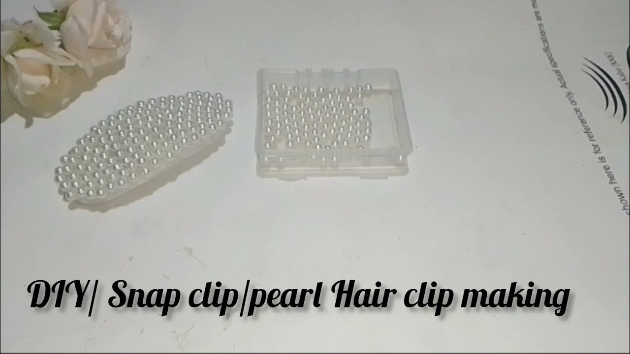 Hair clip making.DIY easy pearl Hair clip  #handmade  #hairclip                       #snapclip