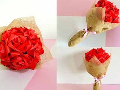 Handmade Paper Rose Bouquet for Valentine || Origami Rose