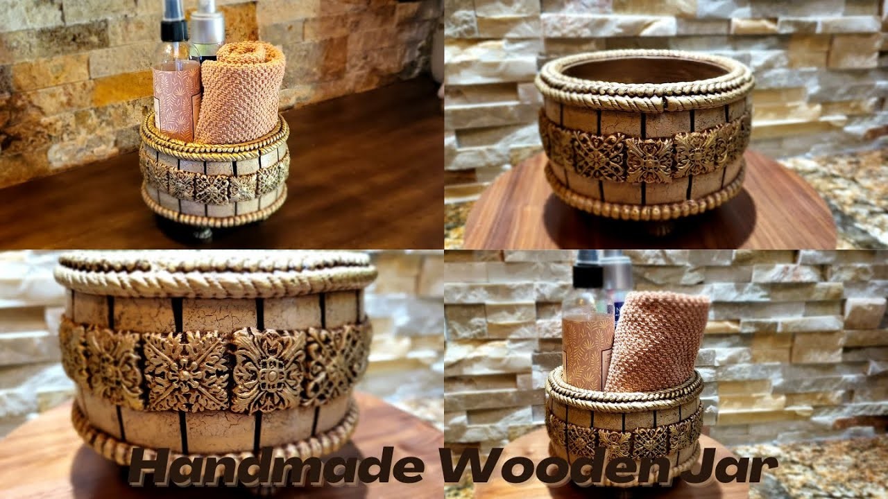 Handmade Wooden Jar, Step-by-Step Tutorial, Light Weight Air Dry Stone Clay, Prima Molds